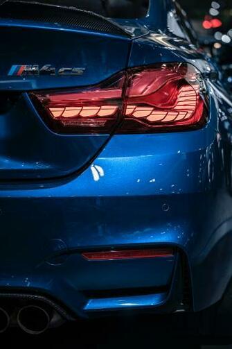 Wallpaper Bmw M4 Cs Blue Rear HD