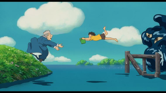 Ponyo On The Cliff By Sea Image Screencap HD