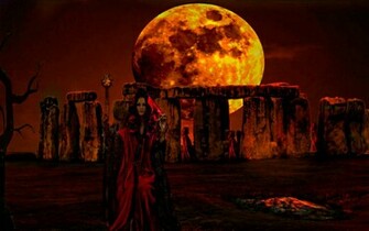 Stonehenge Moon Wallpaper