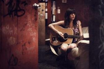Girl With Guitar HD Wallpaper Check