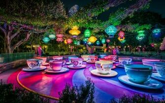 Disneyland Wallpaper Remarkable Mad Tea Party Wide