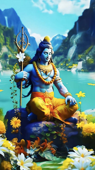Shiva God Meditation iPhone Wallpaper 4k