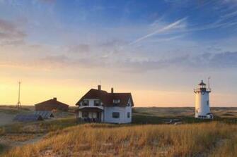 Cape Cod Beach Lighthouse Wallpaper