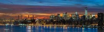 Manhattan Skyline New York Panorama Wallpaper HD