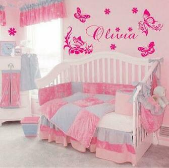 Custom Name Childrens Bedroom Decoration Child Wallpaper Butterfly