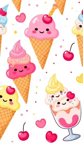 Cute Ice Cream Wallpaper
