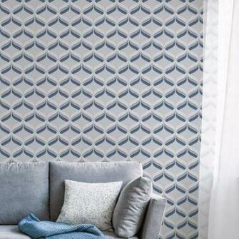 Retro Ogee Wallpaper Geometric B M