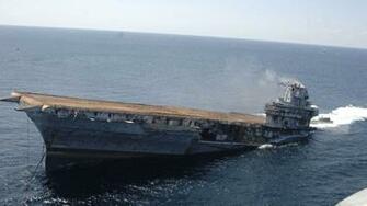 Sinking Aircraft Carrier Widescreen Wallpaper