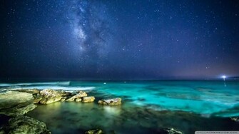 Wallpaper Ocean Night Sky 1080p HD Upload At February
