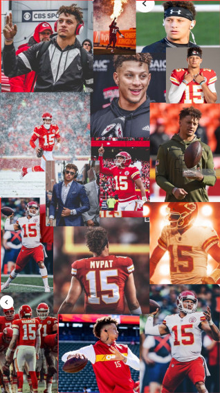 Patrick Mahomes Collage Wallpaper