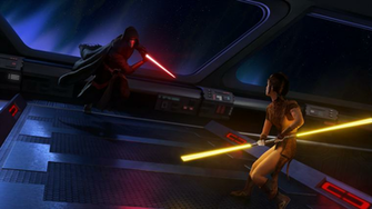 Star Wars Darth Revan Vs Bastila Shan By Thetechromancer On