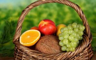 Orange Lemon Fruit Peaches Nectarines Grapes Stock Photos