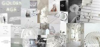 White Collage Wallpaper Ideal For Laptops Or Computers In