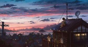 Anime Girls Calm And Peaceful Day Animated