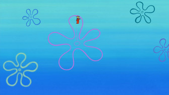 Spongebob Flower Bikini Bottom Background Wallpaper