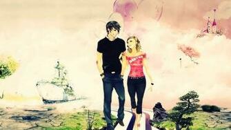 3d Love Couple Cartoon Wallpaper HD