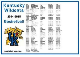 University Of Kentucky Basketball Schedule Jpg