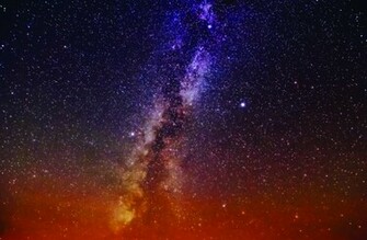 Purple And Orange Galaxy Wallpaper Mural