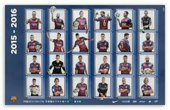 Barcelona Squad Dekstop HD Wallpaper For Wide