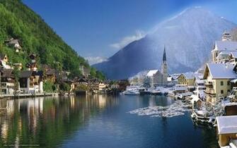 Wallpaper Austria Winter Summer Face Desktop