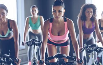 Wallpaper Workout Bikes Fitness Females Image For Desktop