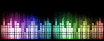 Purple Teal And Green Music Waves HD Wallpaper