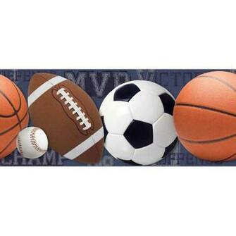 Blue Orange Zb3183bd Sports Ball Wallpaper Border Baby Nursery