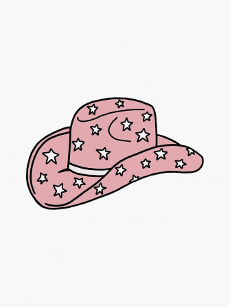Star Cowgirl Hat Sticker By Leopardlux Hats