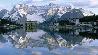 Lake Misurina Reflections HD Desktop Wallpaper