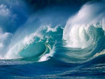 Crushing Ocean Waves Nature Computer Desktop Wallpaper