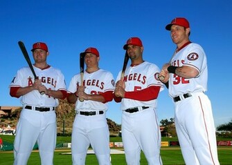 Josh Hamilton Mark Trumbo Mike Trout Albert Pujols And