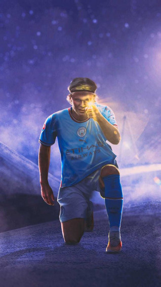 Erling Haaland Wallpaper Nel Foto Di Calcio Arte