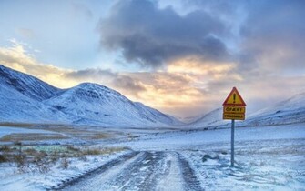 Winter Mountain Background Wallpaper HD Background