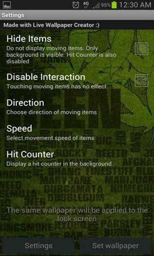Marijuana Live Weed Wallpaper App For Android