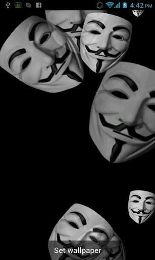 Anonymous Live Wallpaper For Android By Badcompanyapps