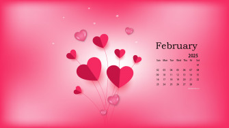 February Desktop Calendar Wallpaper For