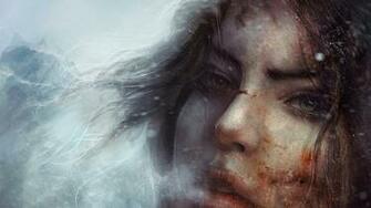Croft Tomb Raider Face Girl Art Wallpaper Background 4k Ultra HD