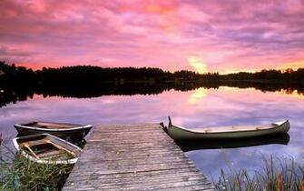 Pond Boats Wallpaper