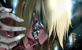 Female Titan Annie Leonhardt Eren Jaeger Attack On Shingeki No