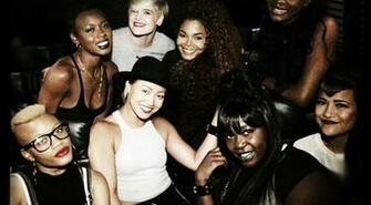 With Her Background Dancers At J Cole Concert In Los Angeles Photo