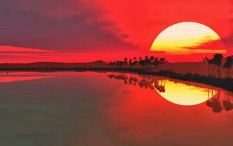 Lake Sunset Wallpaper Full HD