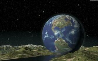 Visual Paradox 3d Wallpaper Earth Fell Size