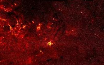 Outer Space Wallpaper Red Galaxies