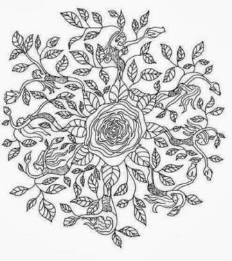 Elf Mandala Coloring Beautifull Wallpaper Rose
