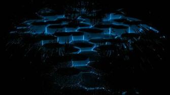 Blue Honeycomb Design Wallpaper