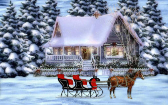 Winter Holiday Scene