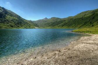 Mountain Lakeside Background By Burtn