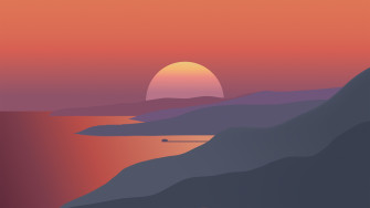 Sunset Minimal 5k HD 4k Wallpaper Image