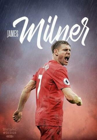 Tami Red Wool Design On James Milner Poster And Mobile