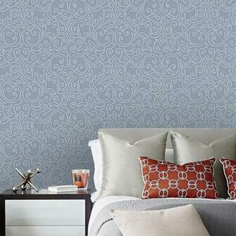 Embroidery Beautiful Nature Mural Vinyl Coated Wallpaper Factory